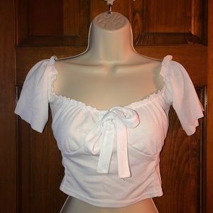 White crop top